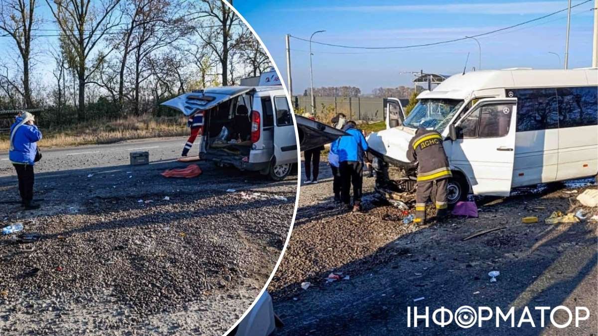 Знову маршрутка: під Києвом у значному ДТП постраждали дев’ятеро людей, серед них 10-річна дитина