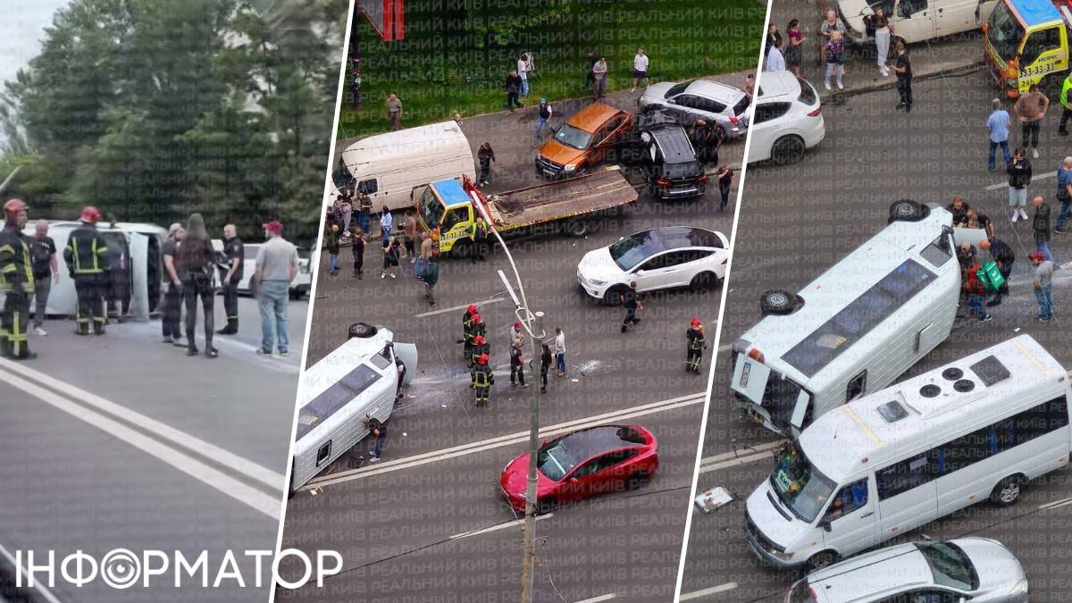 У Києві велика ДТП з перекиданням паралізувала рух Голосіївським проспектом