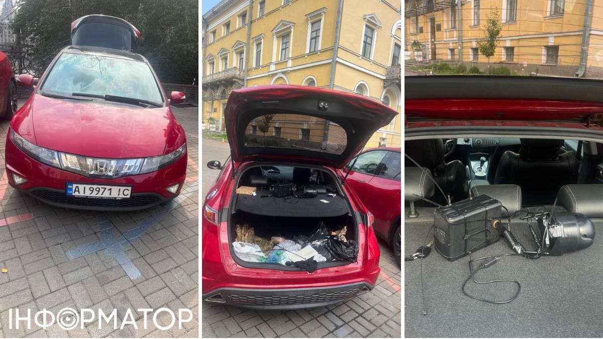 У Києві готують захоплення Жовтневого: біля палацу виявили авто, повне шпигунського обладнання