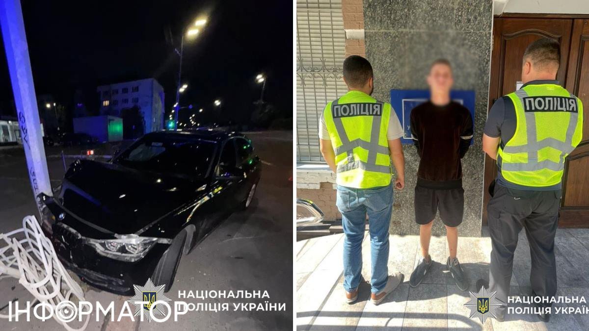 У Києві автомийник під мухою розклав автівку клієнта об стовп