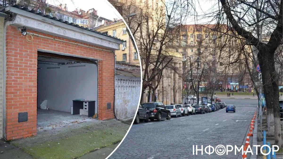 Ексклюзивні ролети та цегляний фасад: погляд на найкоштовніший цар-гараж у Києві на вулиці Прорізній