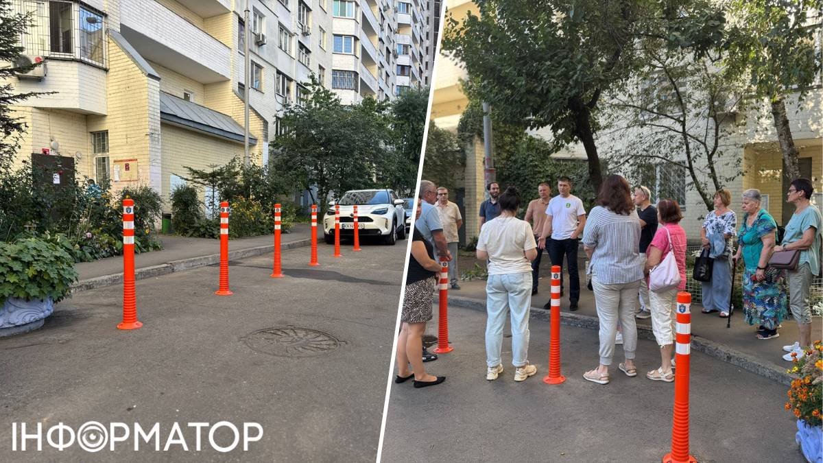 На Дарниці з’явилися антипаркувальні стовпчики біля багатоповерхівки: думки мешканців та позиція РДА