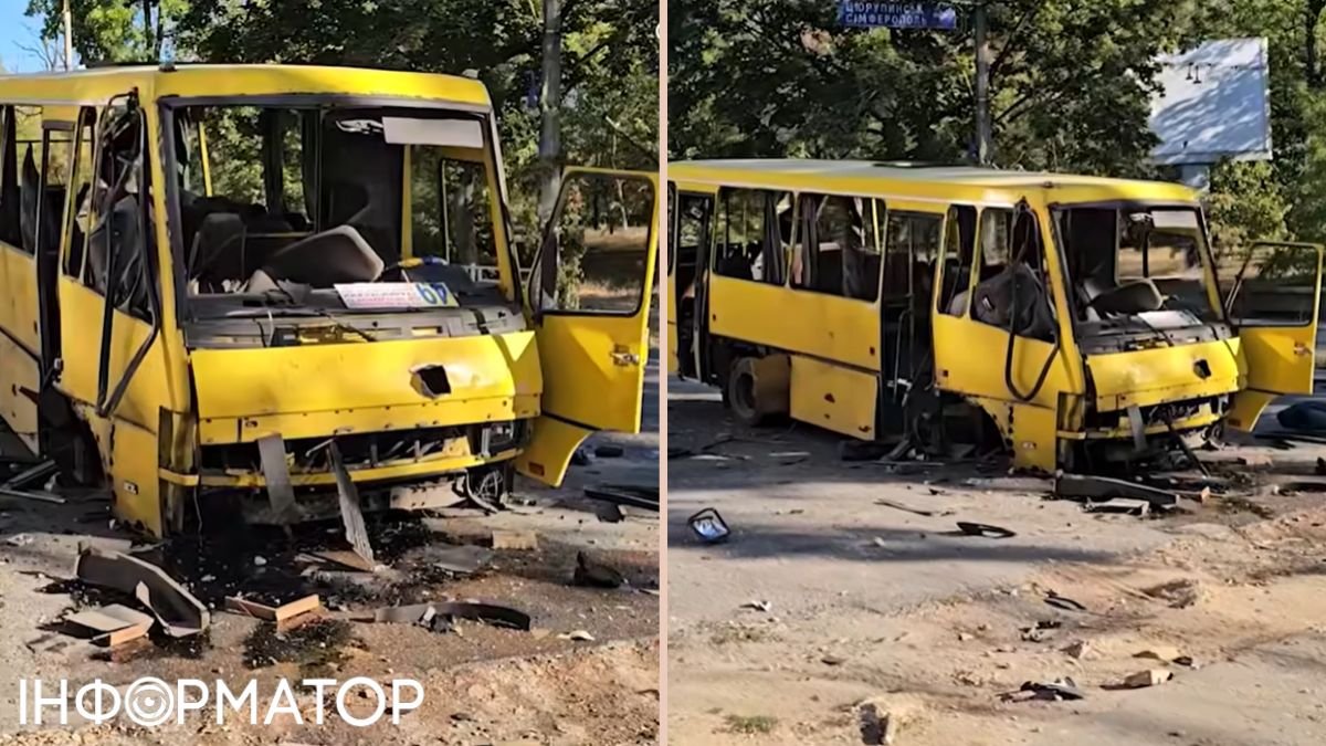 Російський обстріл Херсону: маршрутка під атакою, жінка отримала поранення