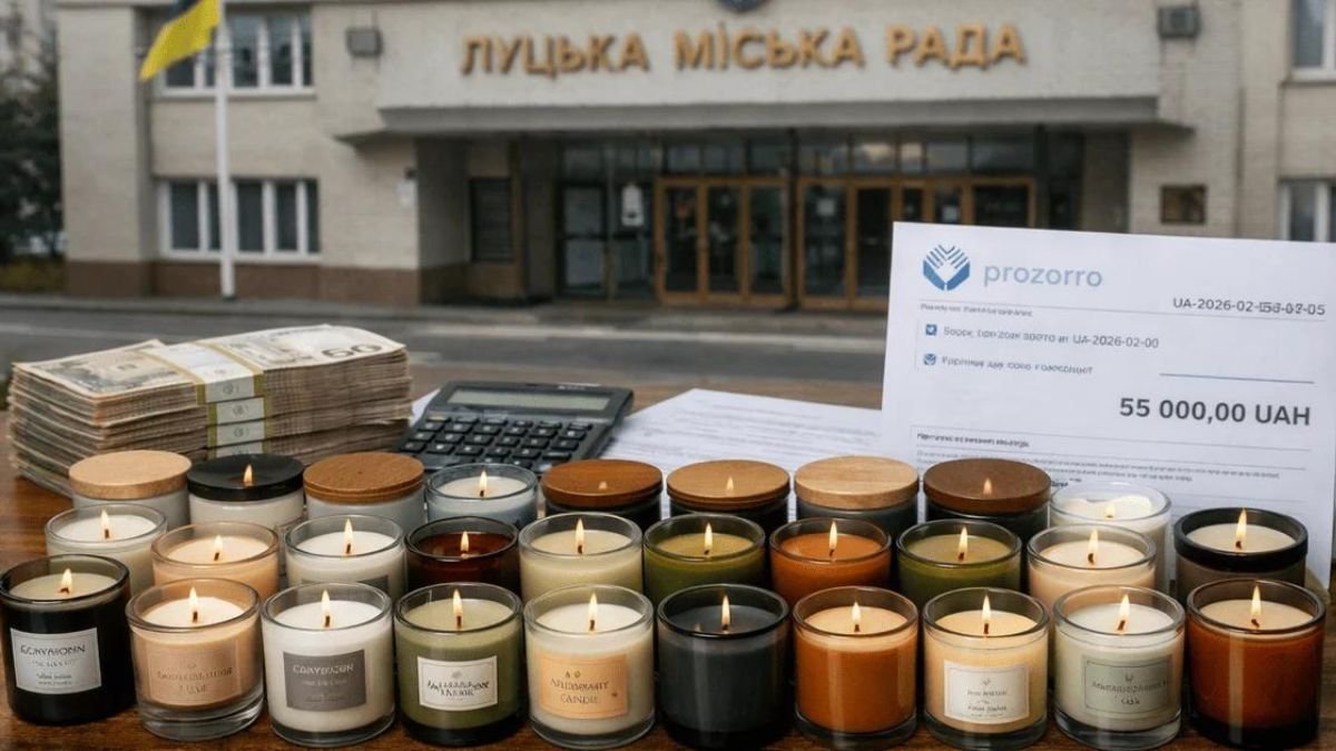 Луцька мерія витратила 55 тисяч гривень на закупівлю аромасвічок.
