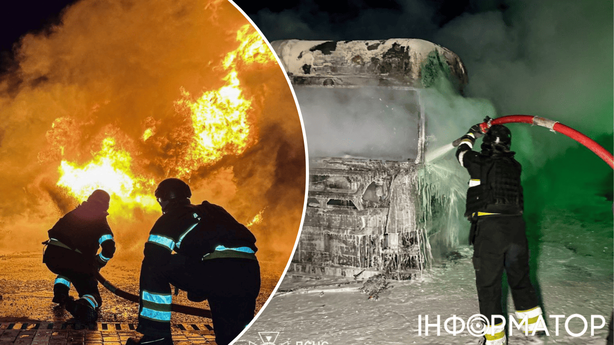 У Херсоні російський FPV-дрон вразив вантажівку з цистерною: спалахнула пожежа на автозаправній станції.