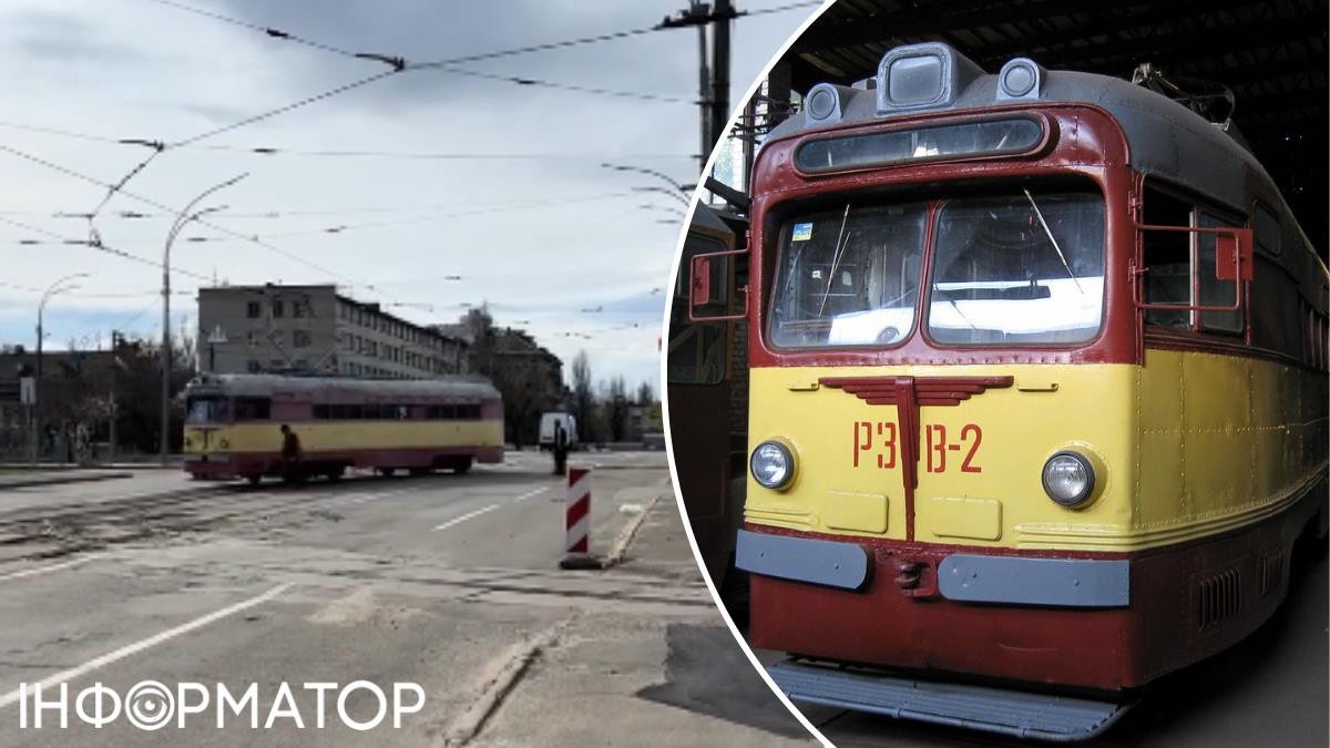 Ветеран рейок: у Дарницькому депо продемонстрували найстаріший діючий трамвай України