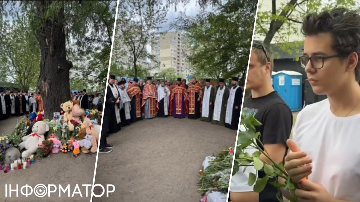 У Дарниці біля будинку, де загинули 24 особи, відслужили траурний молебень