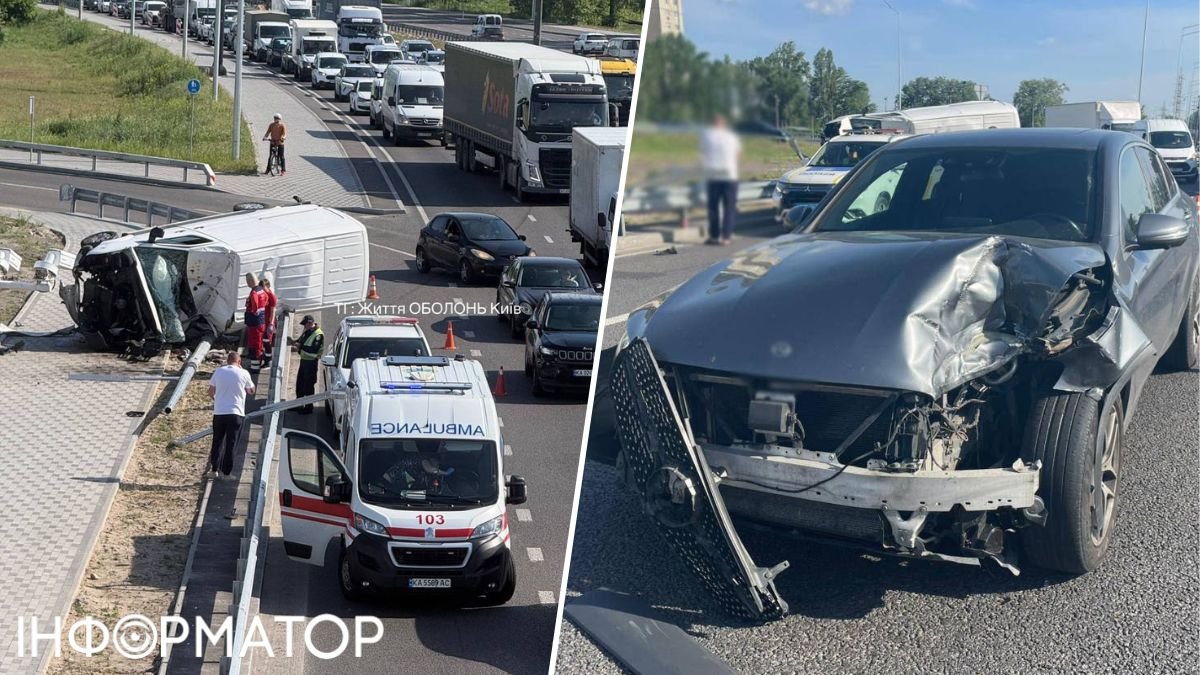 Смертельна аварія на Богатирській: у масштабному зіткненні загинув водій мікроавтобуса — фото