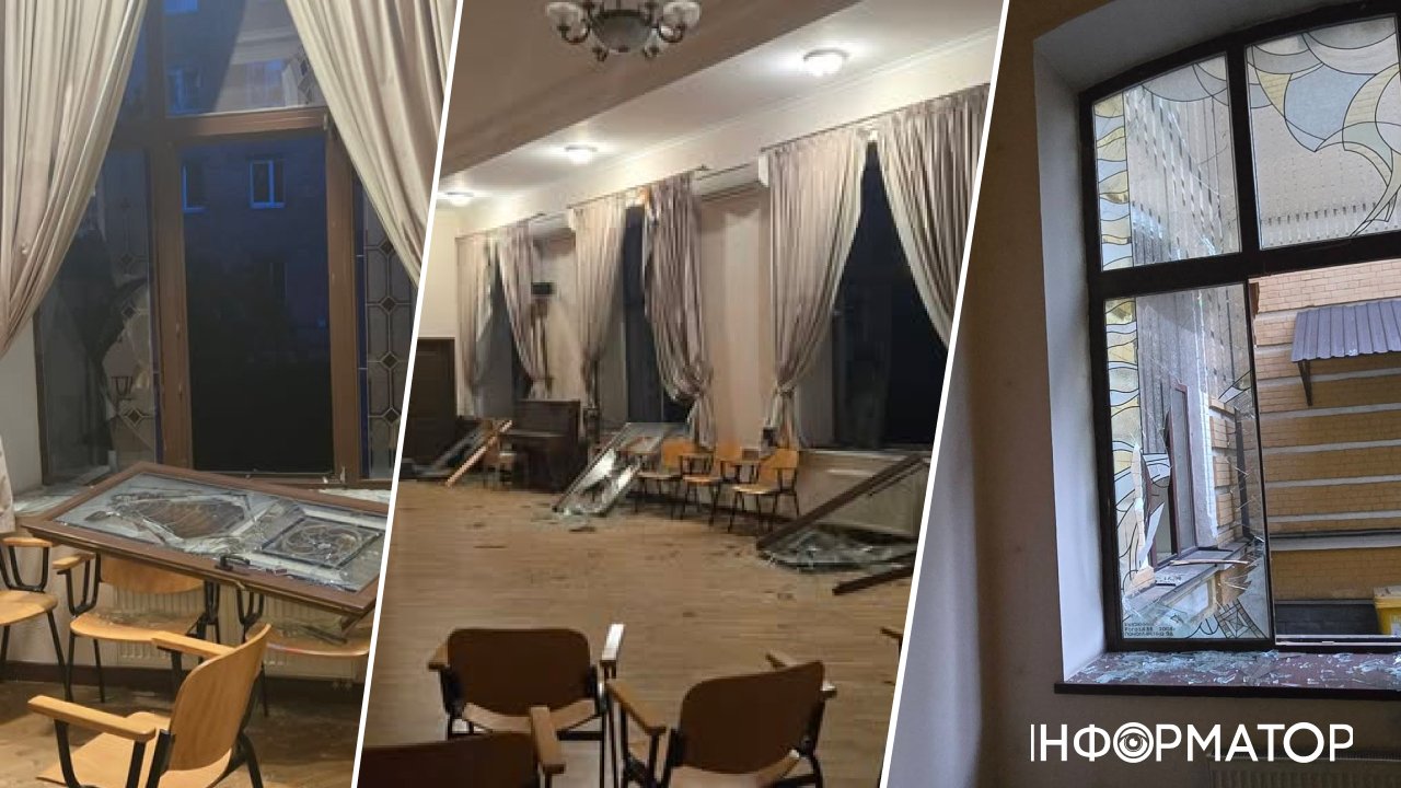Ракетний удар біля Лук’янівки: ударна хвиля розбила десятки вікон у монастирі та інституті