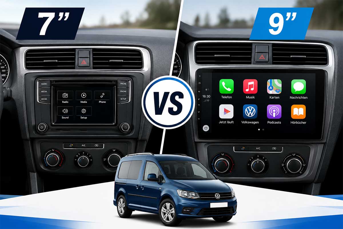 VW Caddy: 7 чи 9 дюймів для радіо?