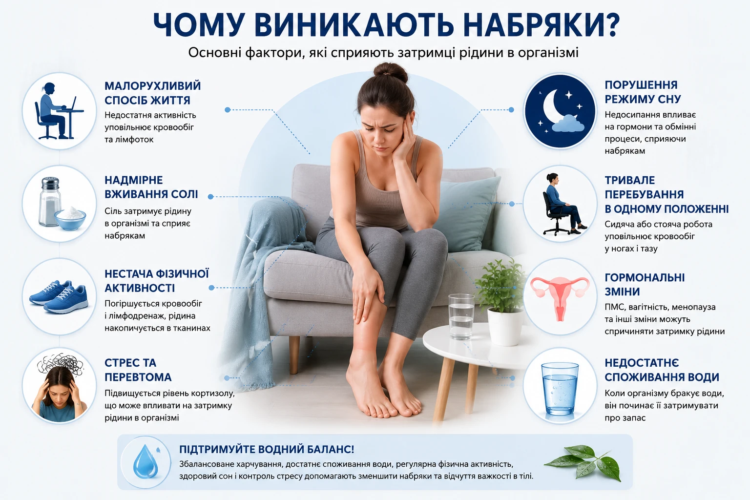 Як позбутись набряків та важкості в тілі: комплексний підхід до легкості та комфорту