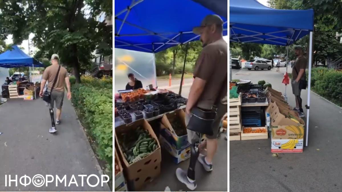 Поліція залишила киянина-ветерана сам на сам із незаконними торгівельними ятками