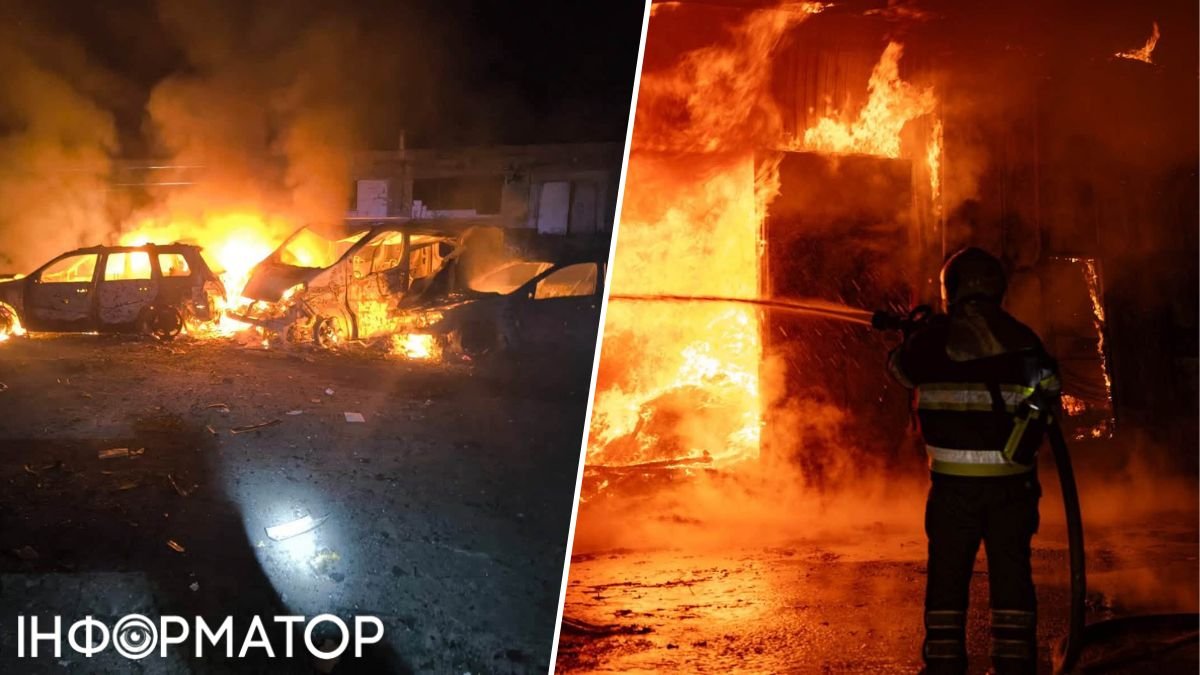 Після ракетного удару в Києві зайнялися пожежі в трьох районах — є постраждалі