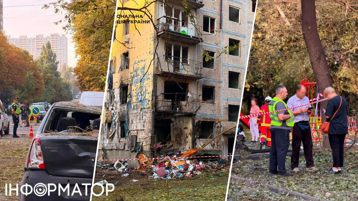 Атака 1 серпня в Києві: ремонтна база «швидкої» та ресторан Gaga зазнали руйнувань