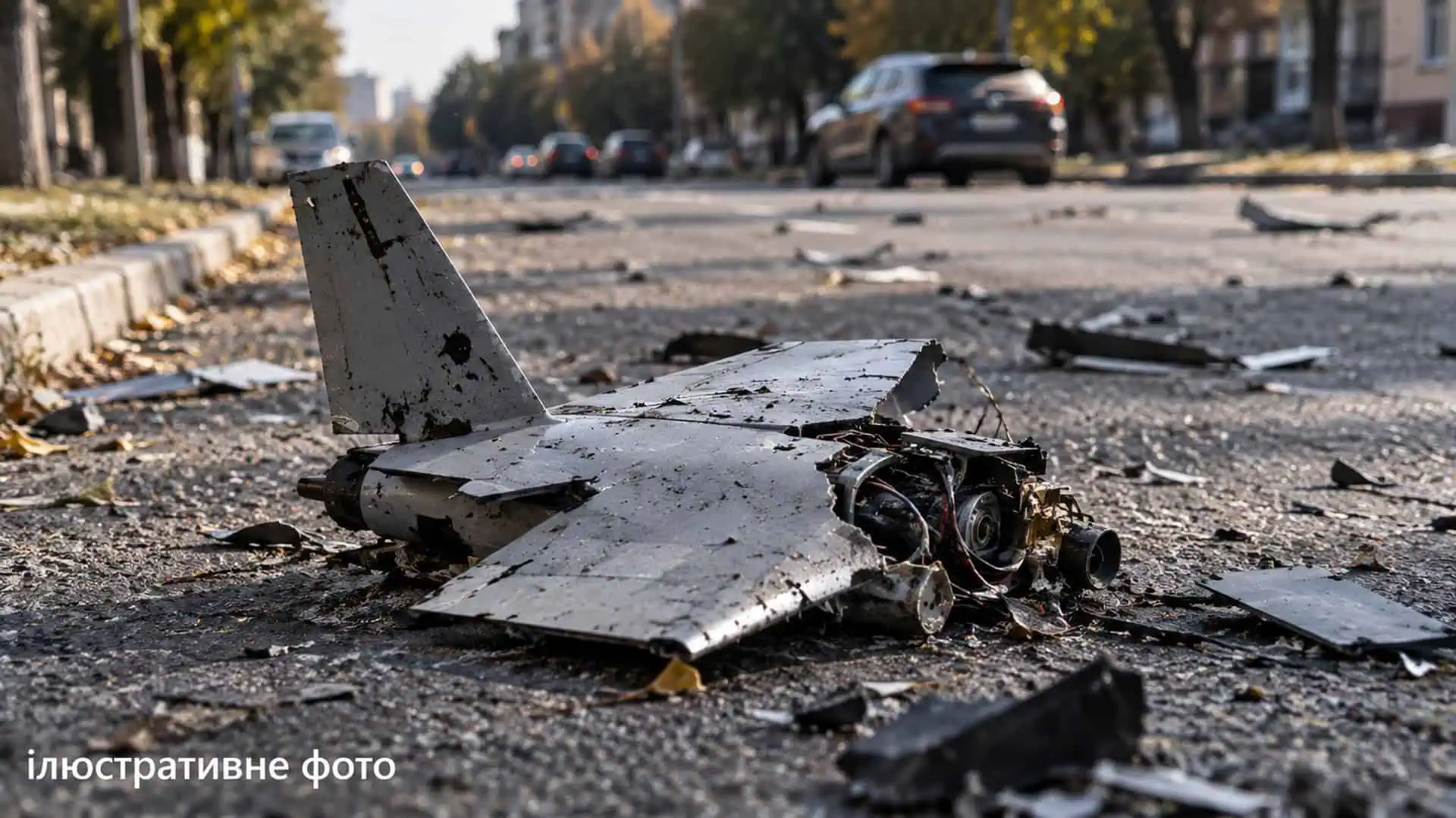 У Дарницькому районі Києва авто постраждало від уламків безпілотника